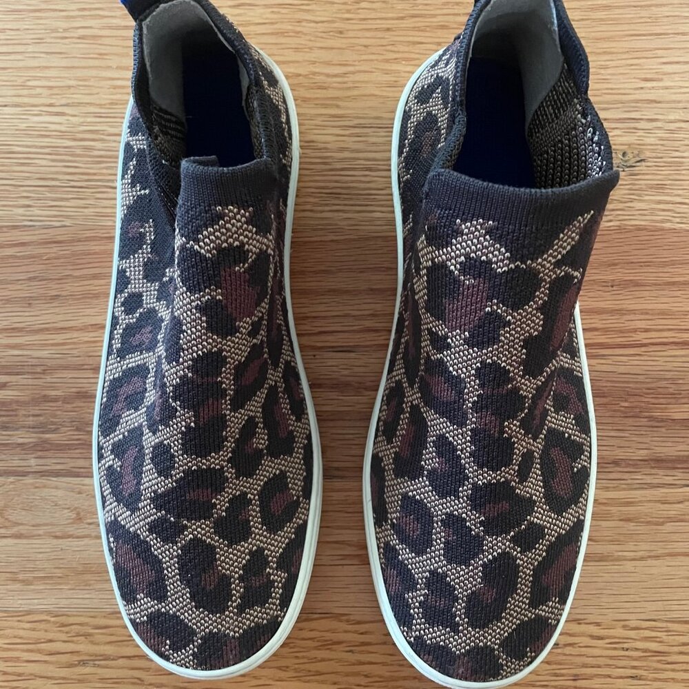 Rothy's Chelsea Wildcat Knit Sneaker Ankle Bootie Recycled Textile Womens W 8.5